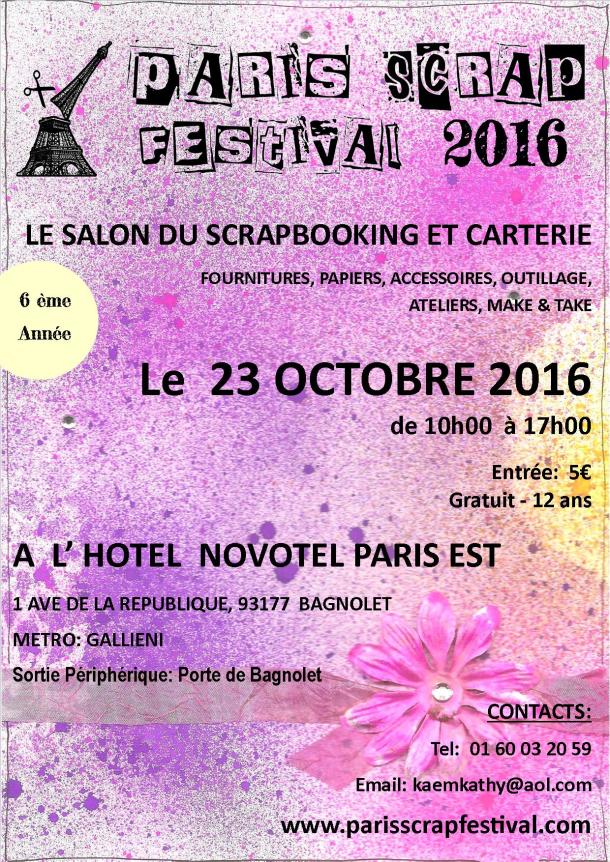 FLYER PARIS SCRAP FESTIVAL 2016