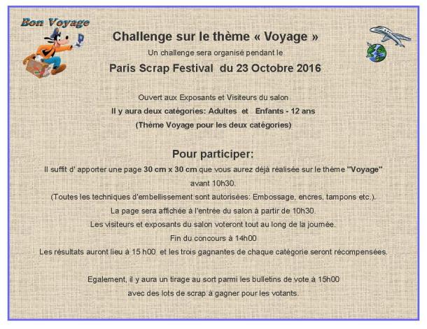 challenge 23 octobre 2016
